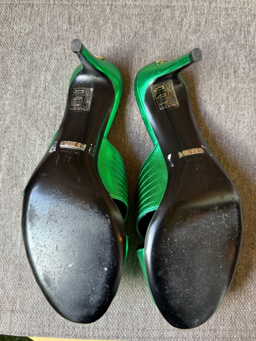 GUCCI metallic green heels - Picture 7 of 8